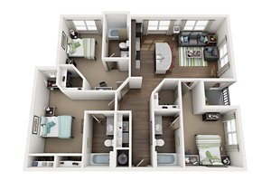 1 bedroom sublease in a 3 bed Apt