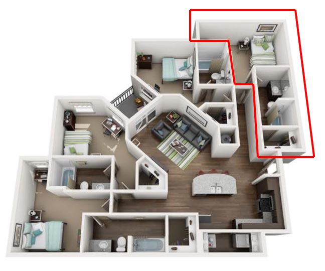 Room for Rent in The District on Apache