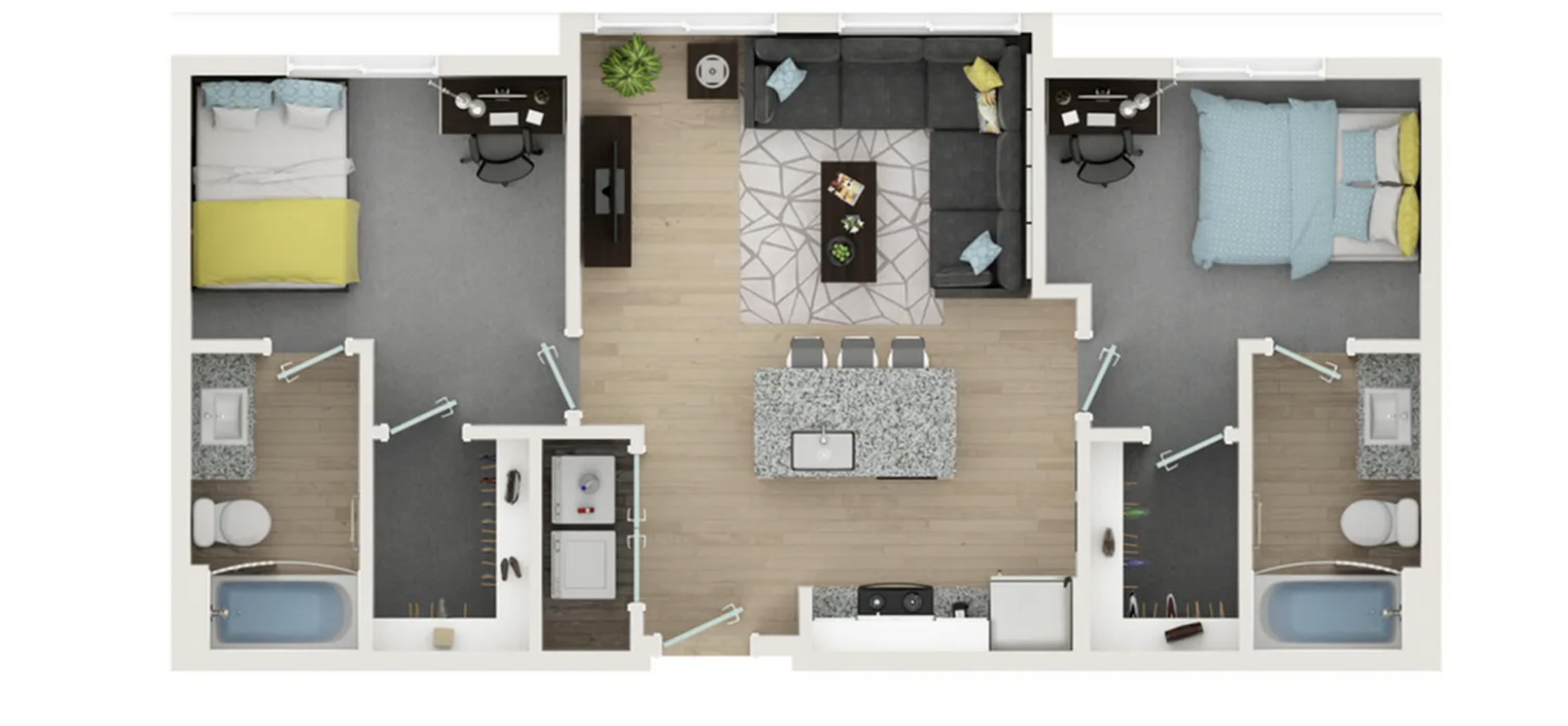 Apollo 1 bedroom sublease in a 2 bed apt