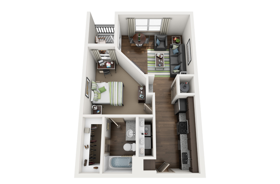 Sublease 1-Bedroom Apartment at The District On Apache April-July